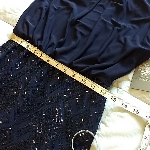 Vince Camuto Navy Blue Sequin Dress (Perfect cocktail attire) - Picture 10 of 13